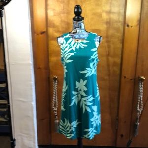 Natural Reflections Teal and White Floral Dress